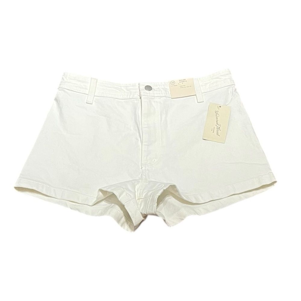 Universal Thread Women's White Denim Sailor Shorts, Size 10, NWT‎